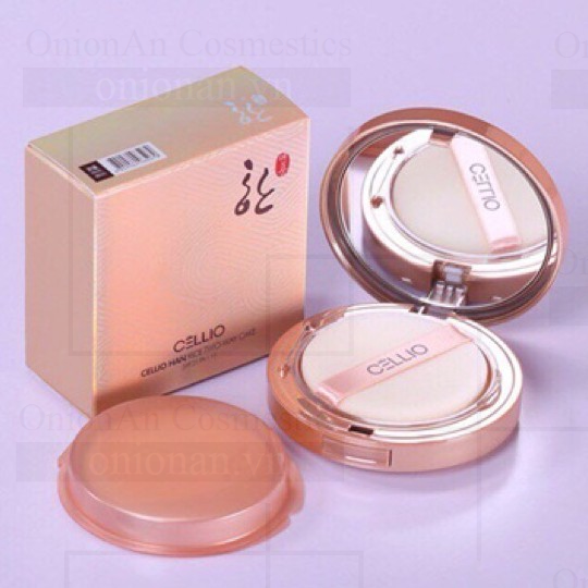 Phấn Phủ Siêu Mịn Cellio Han Rice Two-way Cake SPF25 PA++